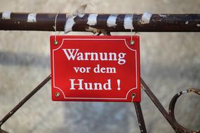Dog Warning Shield