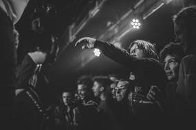 Concert Crowd Music black and white
