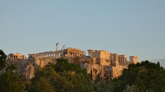 Roman buildings in the trees