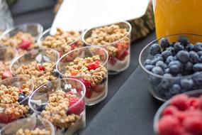 sweet parfait in glasses