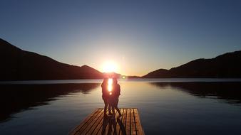 Sunset Lake Landscape
