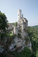 white castle on a rock