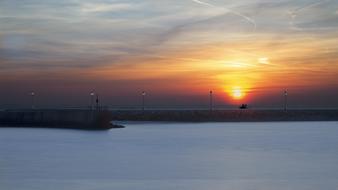 Sunset Scheveningen Sea Evening