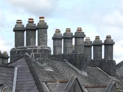 Architecture House Roof chimneys