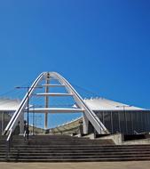 stadium with the white roof