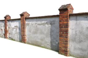 Wall Building Isolated Cut