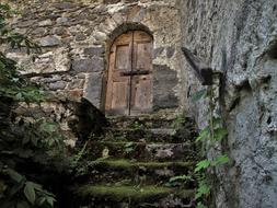 Entrance Stairs The Door Old