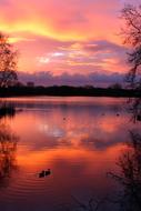 Sunset Lake Abendstimmung