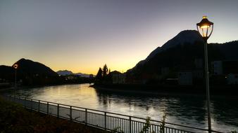 Sunset Blue Hour Mountains