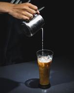 iced coffee glass
