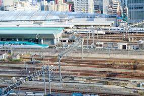 railway tracks and platforms at tokyo station