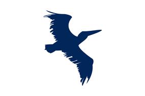 blue pelican silhouette