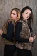 beautiful women in fur coats