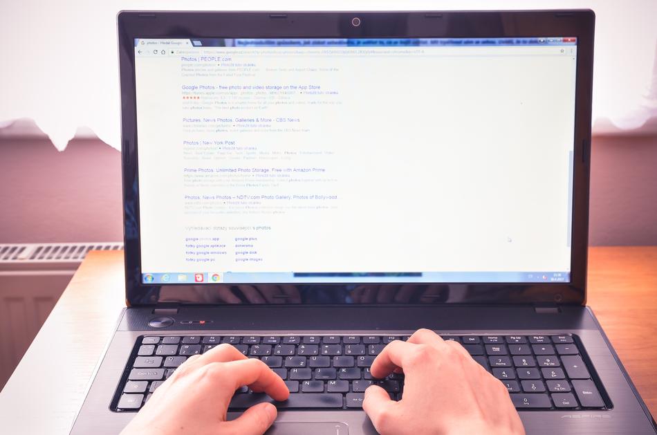 Hands Computer Notebook