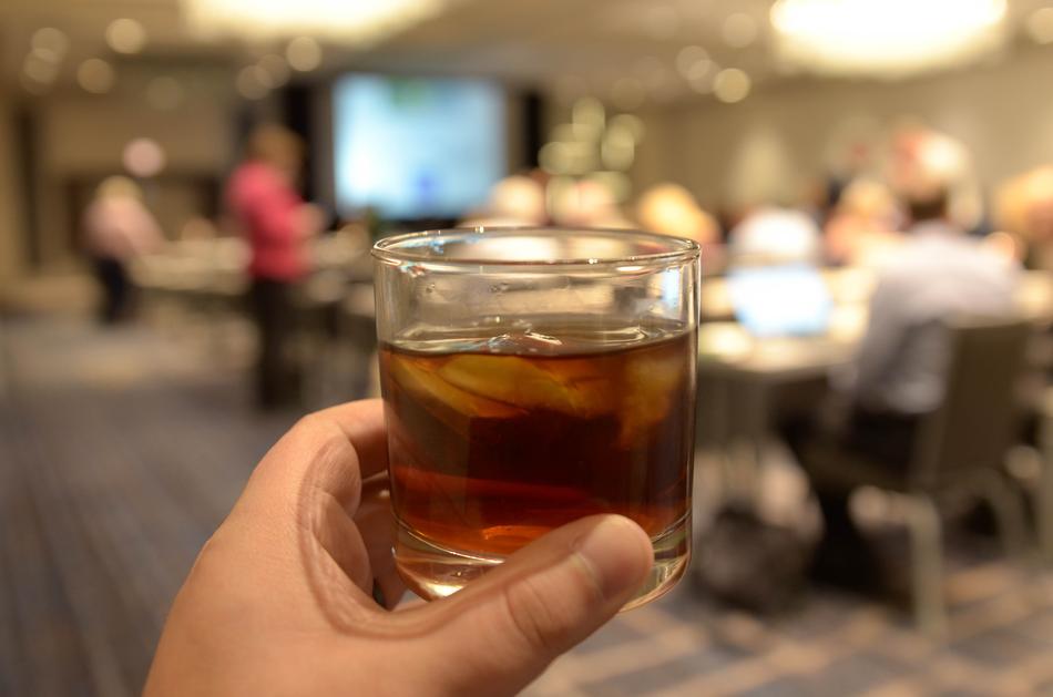 whiskey and ice in hand