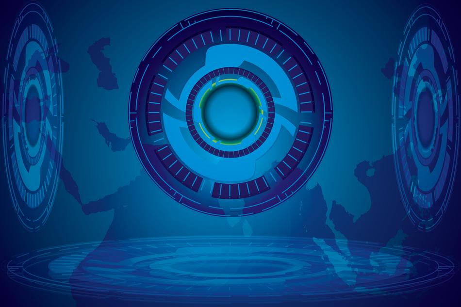 background blue circle technology