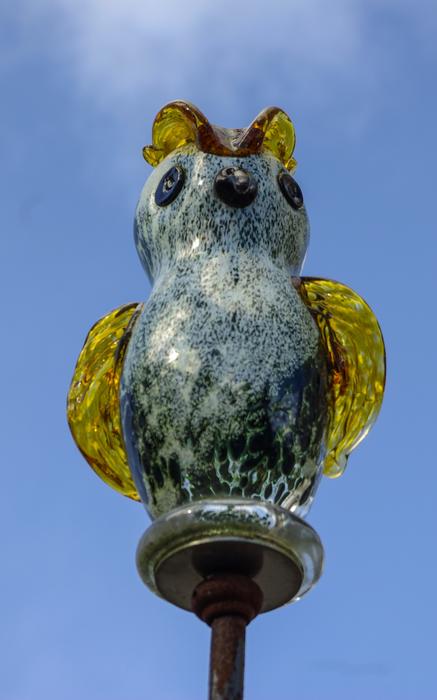 Glass Owl Art Figure
