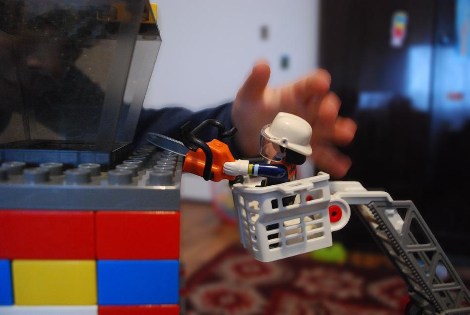 Firefighter Toy With Saw