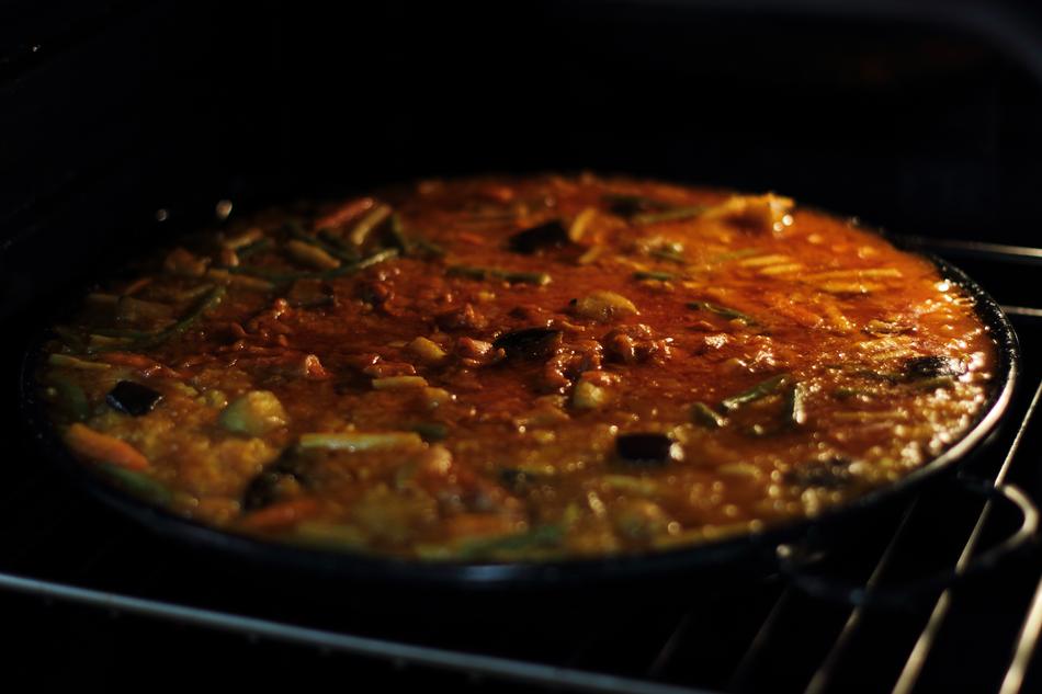 hot dish in the oven
