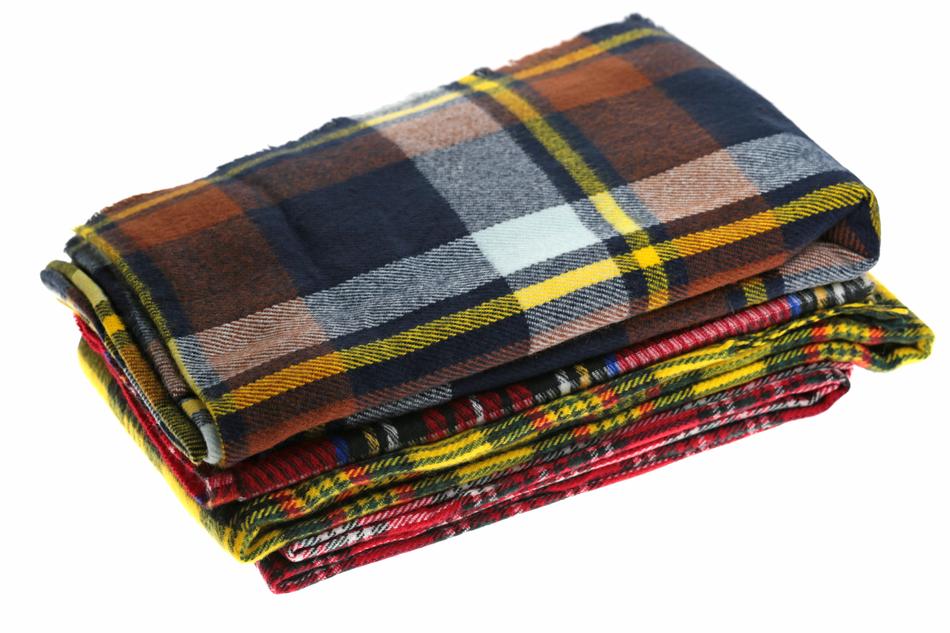warm blankets on a white background