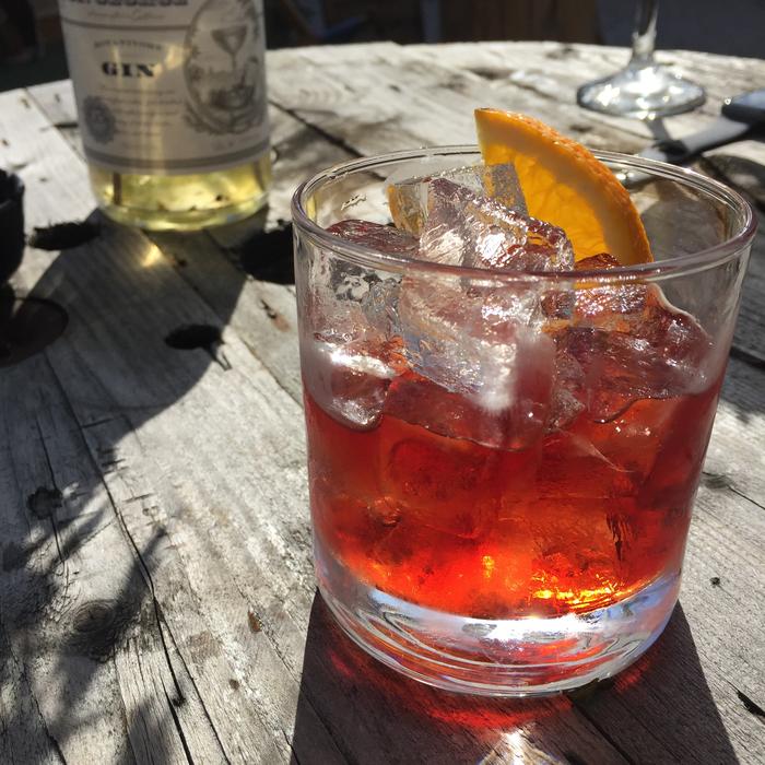 cold drink with lemon and ice