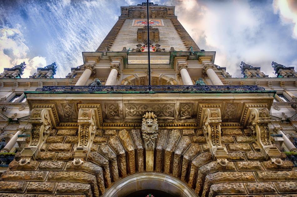 Hamburg Town Hall Clock Tower