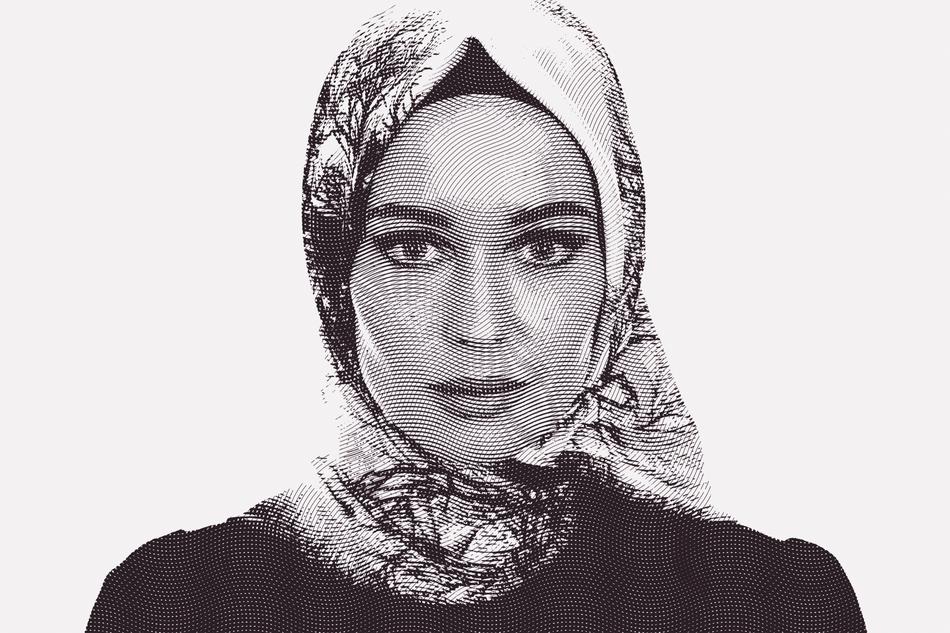 the girl in the scarf is beautiful