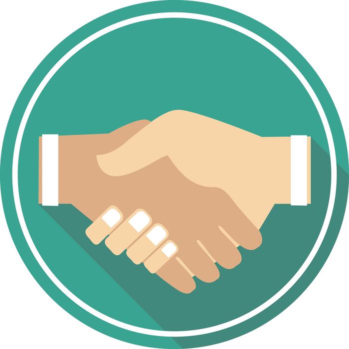 handshake hand icon symbol sign