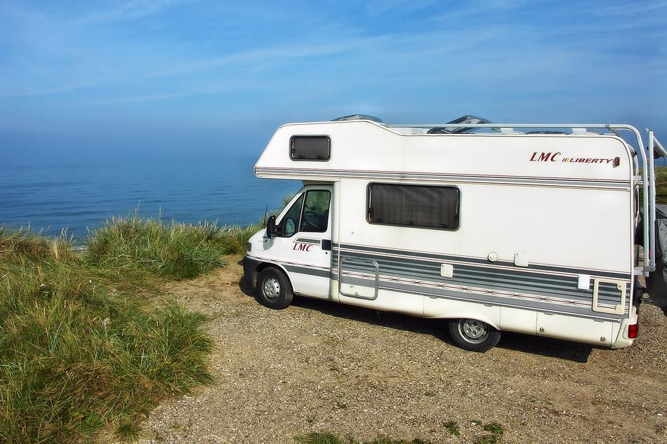 Mobile Home Camper On The Beach
