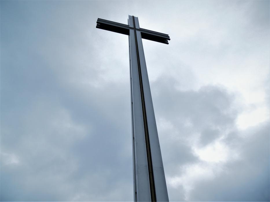 iron cross on the background of clouds
