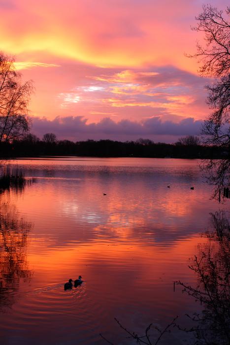 Sunset Lake Abendstimmung