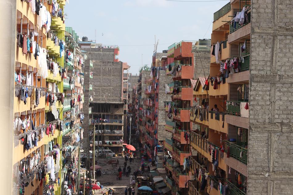 colored houses on the street