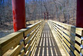 Footbridge Over Lee Creek Wood