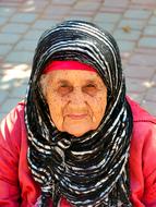 old woman smiling