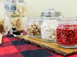 delicious dessert candies in a jar