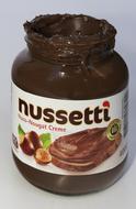 chocolate paste in a jar