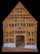 Wooden model of a house