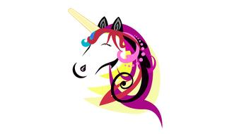 unicorn horse cartoon design cute