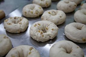 Cooking baked goods on a tray