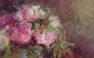 flowers roses sketchy painting