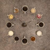 colored grains in a mug with spoons