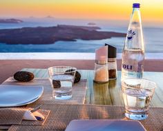 Eating at Santorini