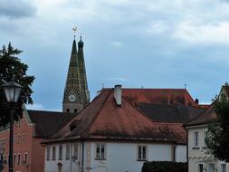 the clock tower outside the house