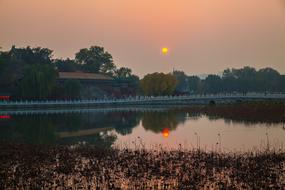 Asia China Sunset At