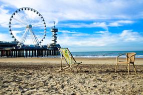 Ferris Wheel Beach Sea