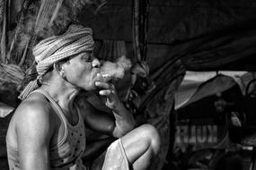 Smoking Person Relaxation