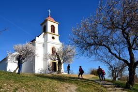 a beautiful church with people