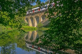 Railway Bridge Stone Train