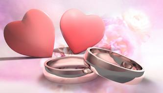 wedding rings with hearts