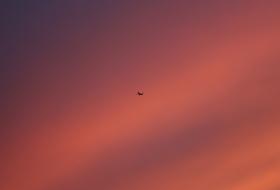 Aircraft Flying Sunset